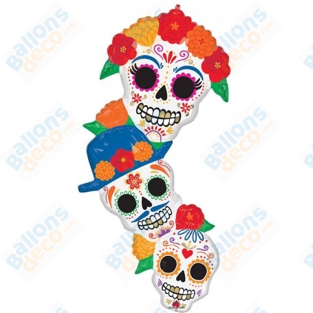 Ballon Squelettes Dia de Los Muertos New, décoration ballon Halloween, Coco Disney Pixar.