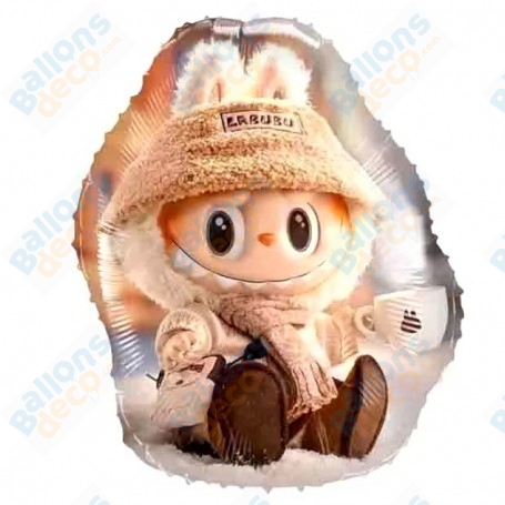 Ballon Labubu Hiver Forme, décoration ballon anniversaire, Personnages Kawaii.