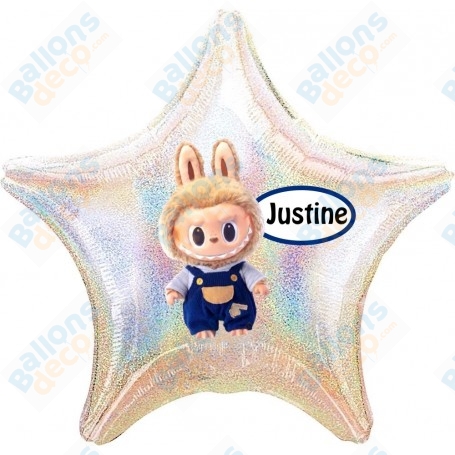 Ballon Labubu Chil Personnalisable 1 face, décoration anniversaire kawaii, The Monsters