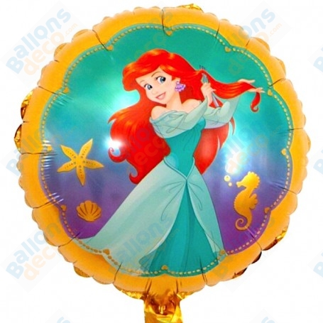 Ballon Princesse Ariel La Petite Sirène Rose Gold Disney, Décorations ballons pour anniversaire.