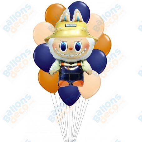 Ballons Labubu Fermier en Grappe, décoration anniversaire Kawaii, The Monsters