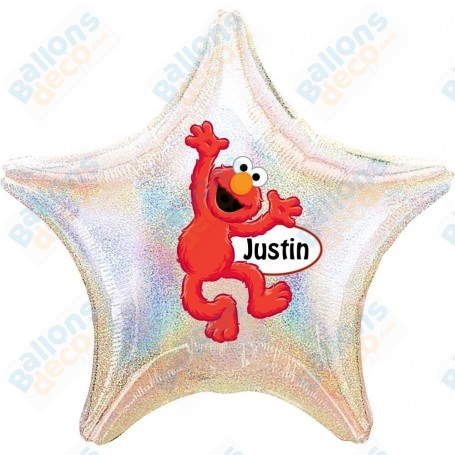 Ballon Elmo Sesame Street Personnalisable, 1 face, décoration anniversaire