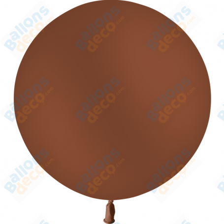 Ballon Marron Chocolat Géant de Couleurs 85 cm