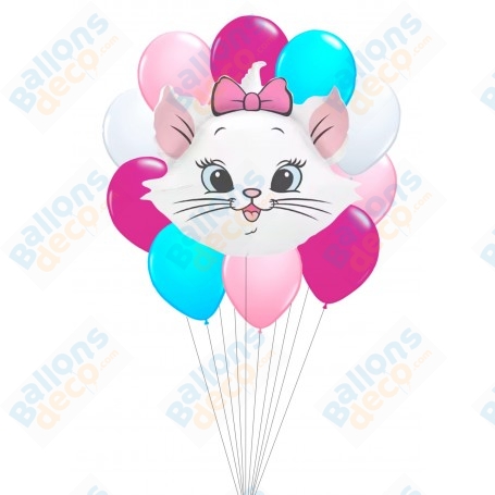 Ballons Marie des Aristochats en Grappe Luxe, Décoration anniversaire Disney