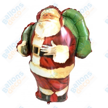 Ballon Père Noël Géant Réaliste, décoration ballons de Noël