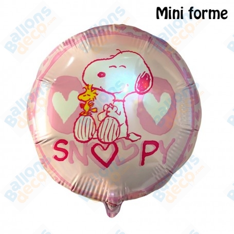 Ballon Snoopy et Woodstock Rond Love Mini Air, décoration ballons Amour