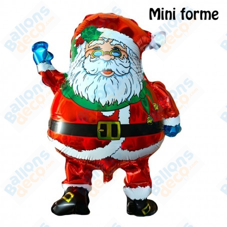 Ballon Père Noël Lunette Mini Air, décoration ballons anniversaire