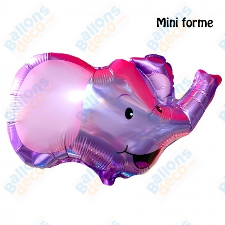 Ballon Éléphant Lilas Mini Air, Décoration ballon Jungle
