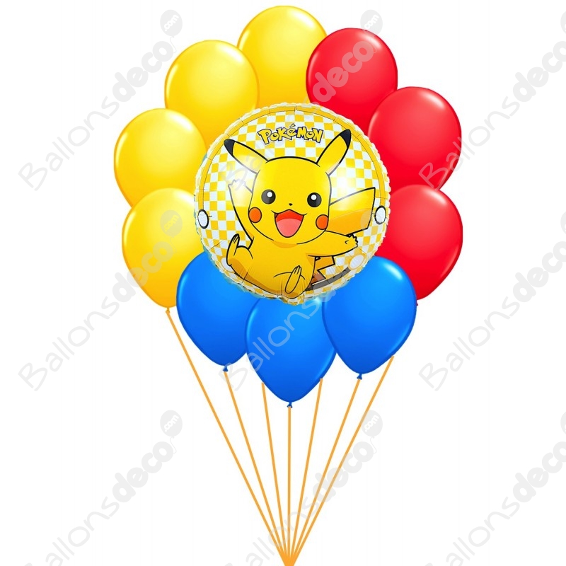 Ballons Pokémon Groupe en Grappe - Décorations 