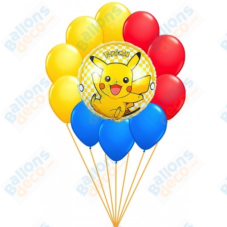 Ballons Pokémon Groupe en Grappe