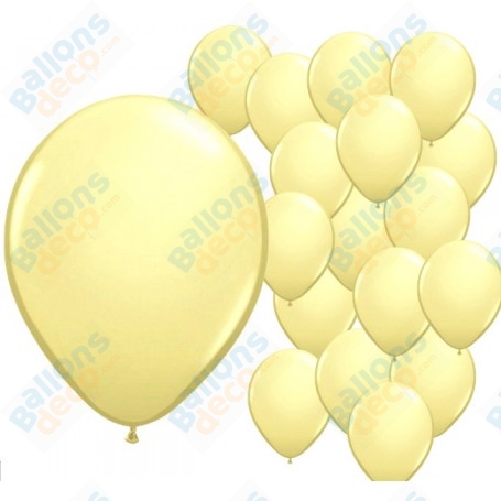 Ballons Ronds de baudruche Standard Ivoire de 30 cm. décoration ballons, arche anniversaire Mariage