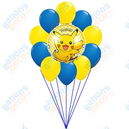 Ballons Pikachu en Grappe
