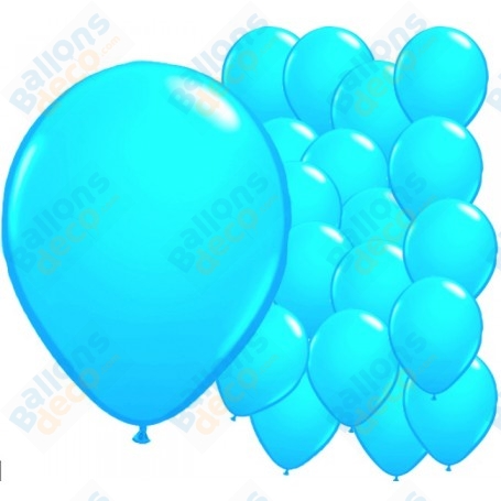 Ballons Ronds de baudruche Standard Bleu Turquoise de 30 cm. décoration ballons, arche anniversaire Mariage