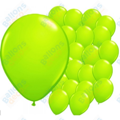 Ballons Ronds de baudruche Standard vert Anis de 30 cm. décoration ballons, arche anniversaire Mariage
