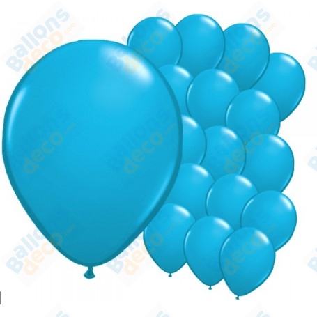 Ballons Ronds de baudruche Standard Bleu Lagon de 30 cm. décoration ballons, arche anniversaire Mariage