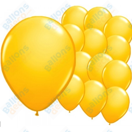 Ballons Ronds de baudruche Standard Jaune Tournesol de 30 cm. décoration ballons, arche anniversaire Mariage