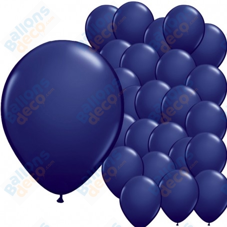 Ballons Ronds de baudruche Standard Bleu Nuit de 30 cm. décoration ballons, arche anniversaire Mariage