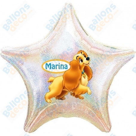 Ballon Belle et le Clochard Body Personnalisable Disney, Décoration ballon anniversaire 1 Face