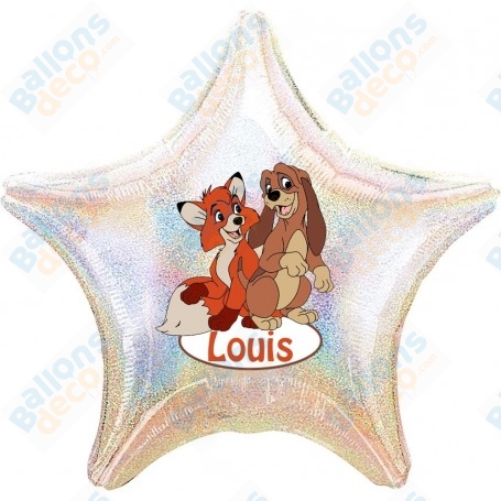 Ballon Rox et Rouky Personnalisable Disney 1 face, décoration ballons anniversaire.