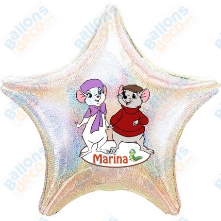 Ballon Bernard et Bianca Étoile Personnalisable Disney, décoration ballon anniversaire 1 face