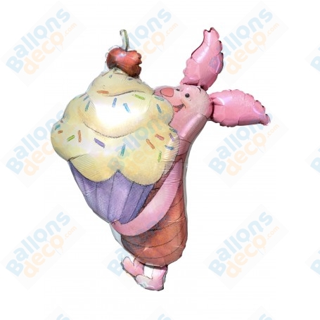Ballon Porcinet CupCake Disney, Décoration ballons anniversaire Winnie L'ourson