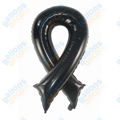 Ballon Ruban Noir Cancer de la Peau Mélanome, décoration ballon lute contre les maladies