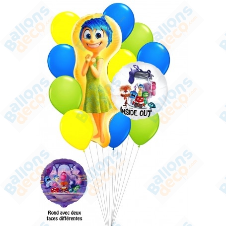 Ballon Joie en Grappe Vice-versa, Anniversaire enfant Disney Pixar.