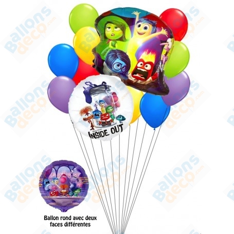 Grappe Ballons Vice-Versa Disney, Anniversaire Disney Pixar, Décorations ballons pour anniversaire.