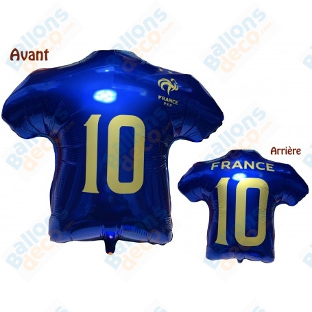 Ballon Maillot de Foot couleur Bleu de la France, décoration ballon match de Foot, Anniversaire.
