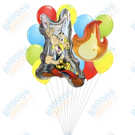 Ballons Astérix en Grappe Anniversaire, Décorations ballons pour anniversaire.