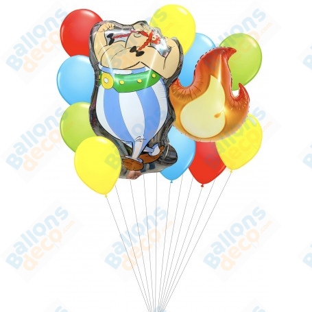Ballons Obélix en Grappe Anniversaire, Décorations ballons pour anniversaire.