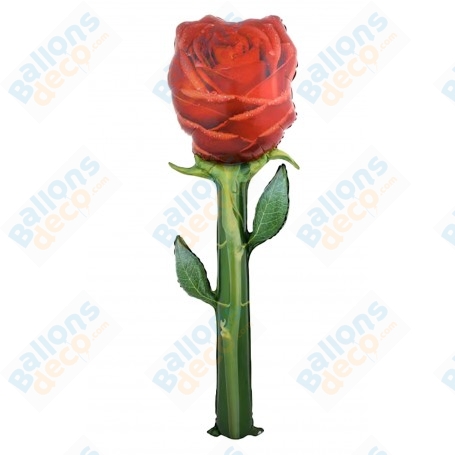 Ballon Rose Rouge Géante de 150cm, décorations ballons anniversaire, Mariage, St-Valentin, La belle et la bête Disney.