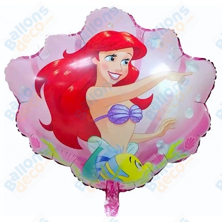 Ballon Ariel La Petite Sirène Dans Son Coquillage Disney, Décorations ballons pour anniversaire.