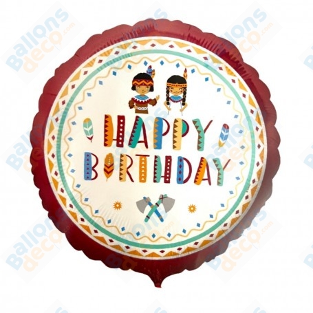 Ballon Indien Happy Birthday Anagram, Décorations ballons pour anniversaire.