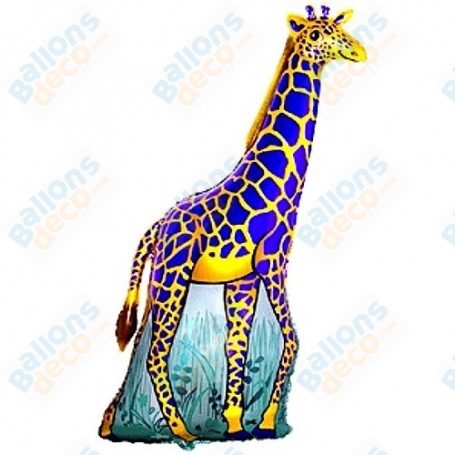 Ballon Girafe Taches Bleues Flexmetal, décorations ballons anniversaire, safari, Le roi lion Disney.