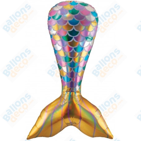Ballon Queue de Sirène Arc-en-ciel, décoration ballon Anniversaire, Animaux féérique et aquatique.