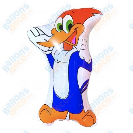 Ballon Woody Woodpecker Forme Vintage, Décorations ballons pour anniversaire.