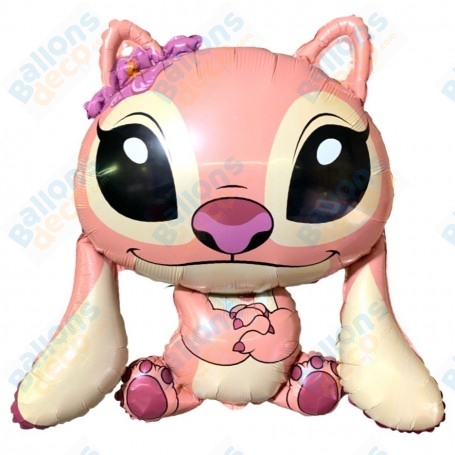 Ballon Angel Rose Gold de Stitch Disney, Décorations ballons pour anniversaire Avec les personnages Lilo et Stitch.