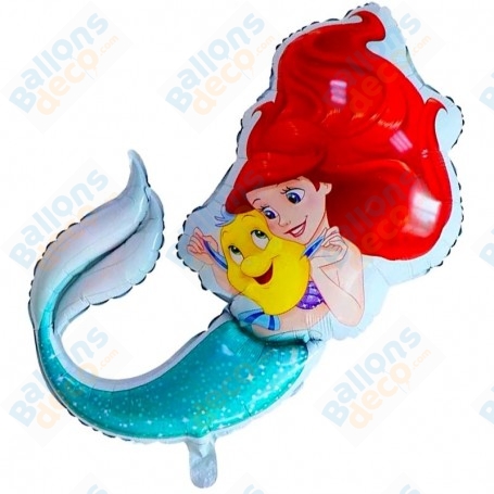 Ballon Ariel La Petite Sirène et Polochon Disney, Décorations ballons pour anniversaire.