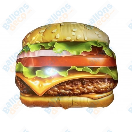 Ballon Hamburger Réaliste, décoration ballon food truck, Mc Donald's, Burger King. décoration ballon restaurant Anniversaire.
