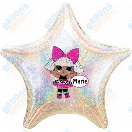 Ballon Poupée Lol Glitter Personnalisable Diva