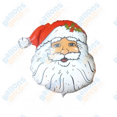 Ballon Tête de Père Noël Flexmetal Année 1995, Décorations ballons pour les fêtes de Noël.