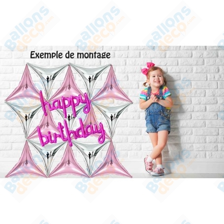 Ballon Forme de Triangle De couleurs , Décorations ballons pour anniversaire, Mariage, Naissance, Vitrine de magasin, Noël.