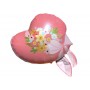 Ballon Chapeau Rose avec des Fleurs, Décorations ballons pour anniversaire, fête des mères, vitrine de magasin.