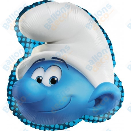 Ballon Tête de Schtroumpfs Junior, Décorations ballons pour anniversaire.