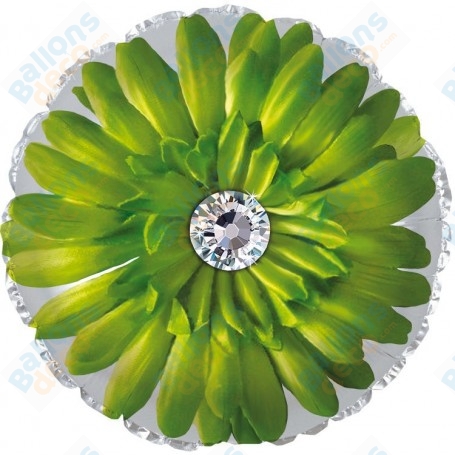 Ballon Fleur Verte de 45 cm.
