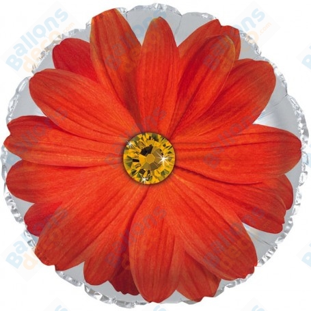 Ballon Fleur Rouge de 45 cm.