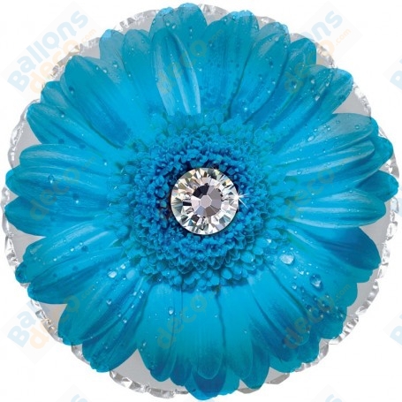 Ballon Fleur Turquoise de 45 cm.