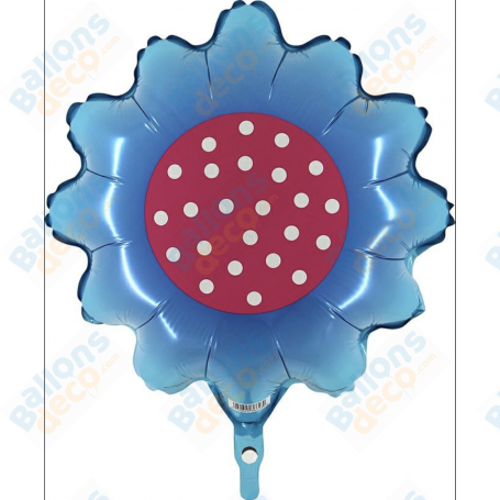 Ballon Fleur Bleu avec des Poids , Décorations ballons pour anniversaire.