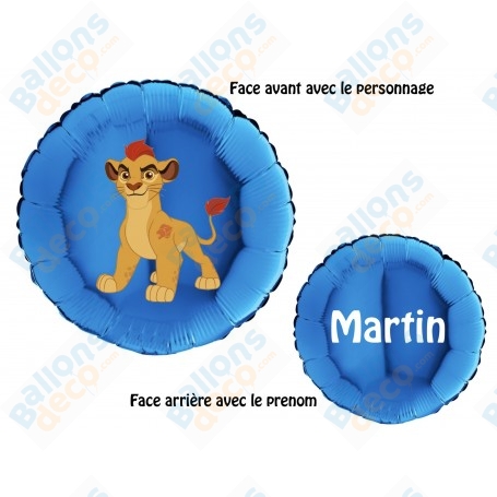 Ballon La Guard du Roi Lion Prénom Disney, Décorations ballons pour anniversaire.
